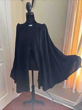 Oh My Gauze! Black Wide Leg cotton Gauze Pants